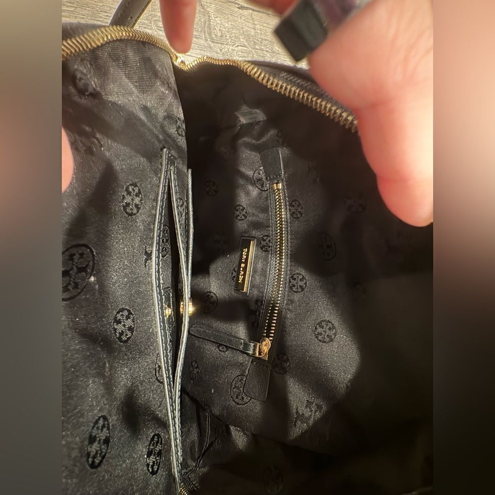 Tory Burch Emerson Black Leather Backpack - Picture 10 of 11